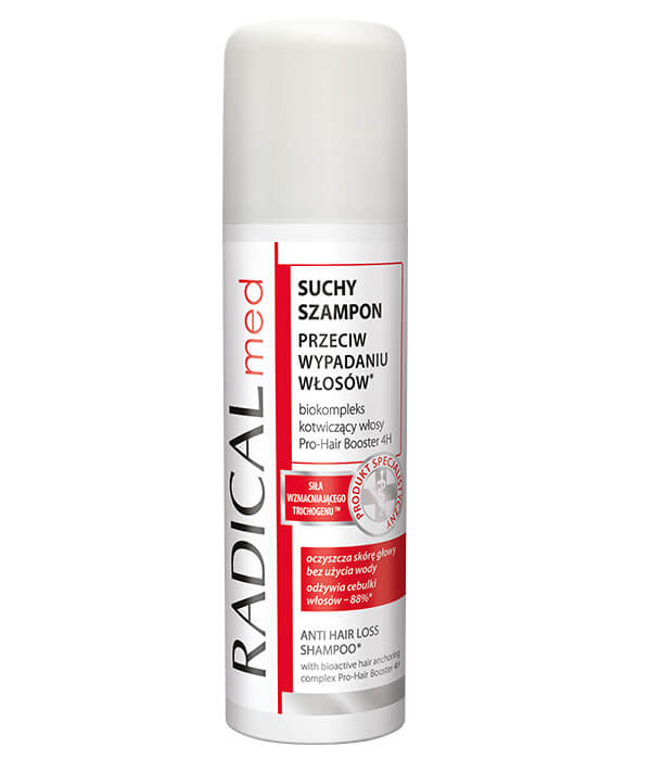 Suchy szampon przeciw wypadaniu włosów RADICAL med