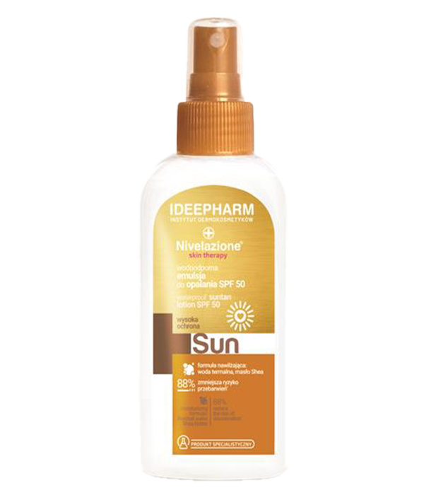 Nivelazione wodoodporna emulsja do opalania spf 50