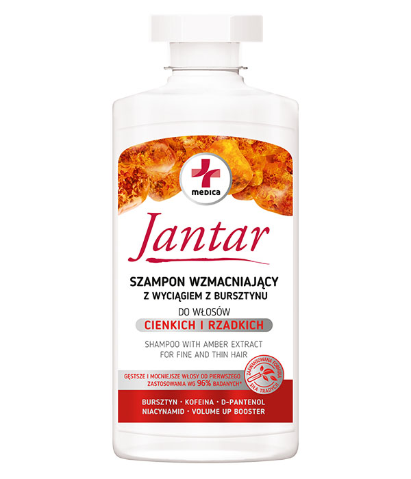 Jantar Medica szampon wzmacniający do włosów cienkich